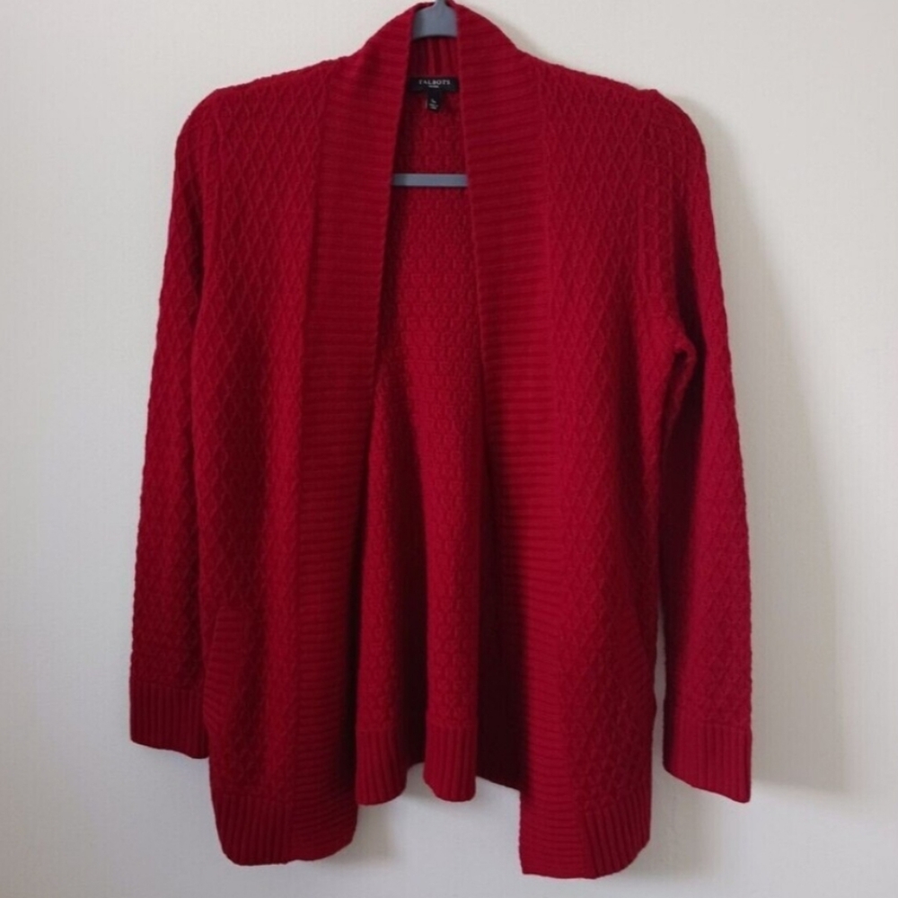 Talbots Red Cardigan - Small - Picture 4 of 16